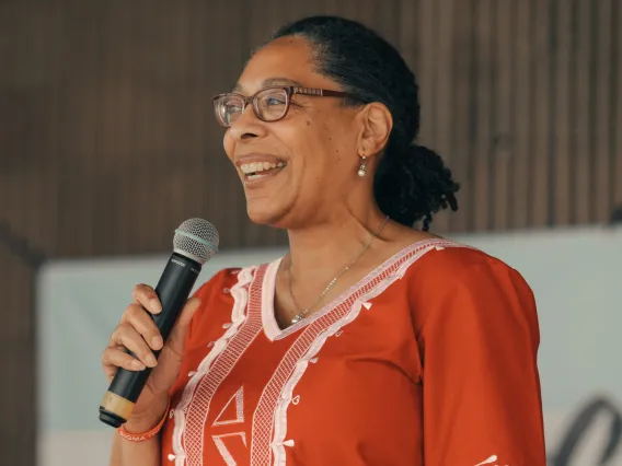 Kendal Washington White speaking at the Tucson Juneteenth Festival 2022