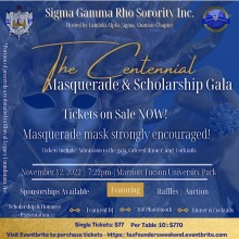 The Centennial Masquerade & Scholarship Gala Flyer